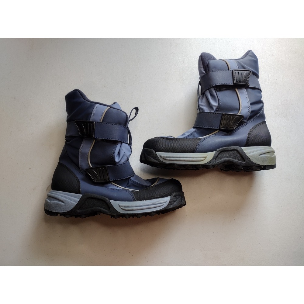 Route 66 Womens Blue Black Snow Boots Fleece Lined Insulated Mid Calf Size 7‎